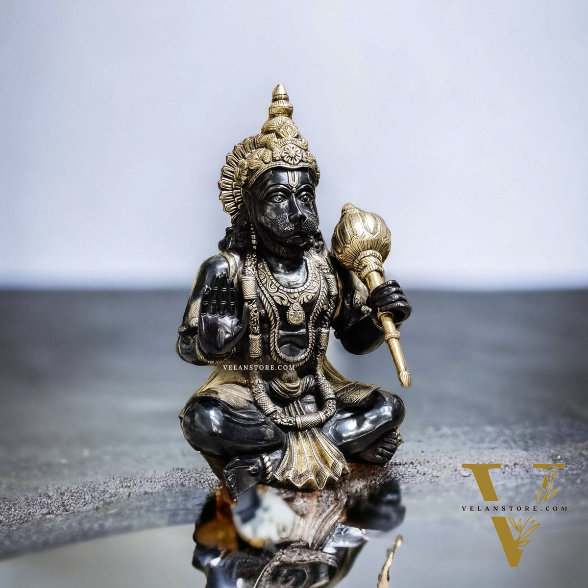 Hanuman Aashirwaad Brass Idol | Handcrafted in Superfine Brass | 17" Height