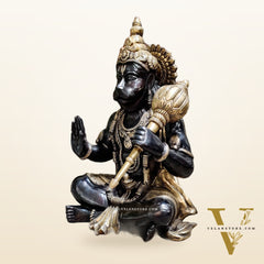 Hanuman Aashirwaad Brass Idol | Handcrafted in Superfine Brass | 17" Height