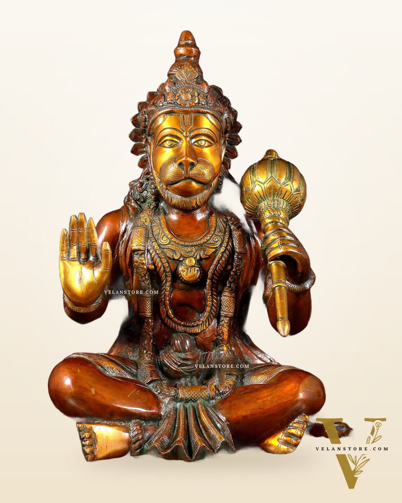Hanuman Brass statue dual tone 17" Height