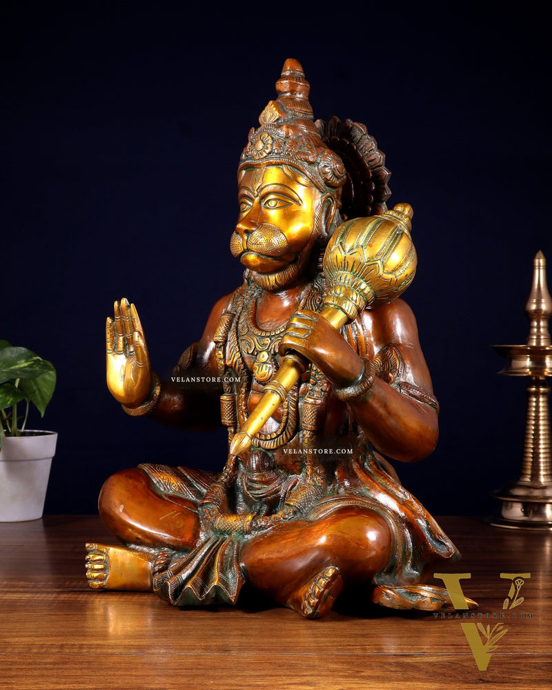 Hanuman Brass statue dual tone 17" Height