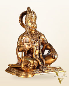 Hanuman ji Brass Idol 9.5"