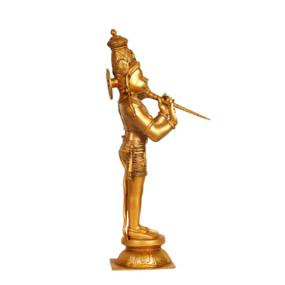 Hanuman Statue in Blessing Aashirwaad Mudra | Superfine Brass | 21.5" Tall