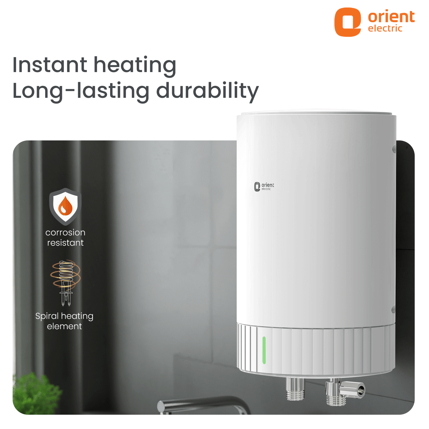 Instaflo 3L Instant Water Heater (Geyser) | Suitable for Low & Mid Rise Buildings | 6 Years Tank Warranty