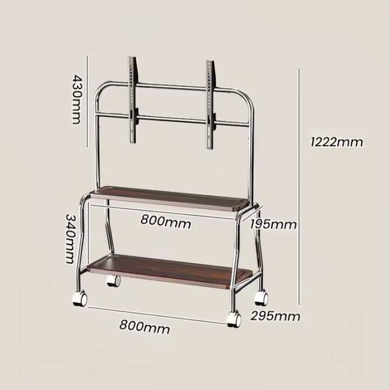 Solid Wood TV Shelf with Storage – Heavy-Duty Stand for TV, Console & Media Accessories