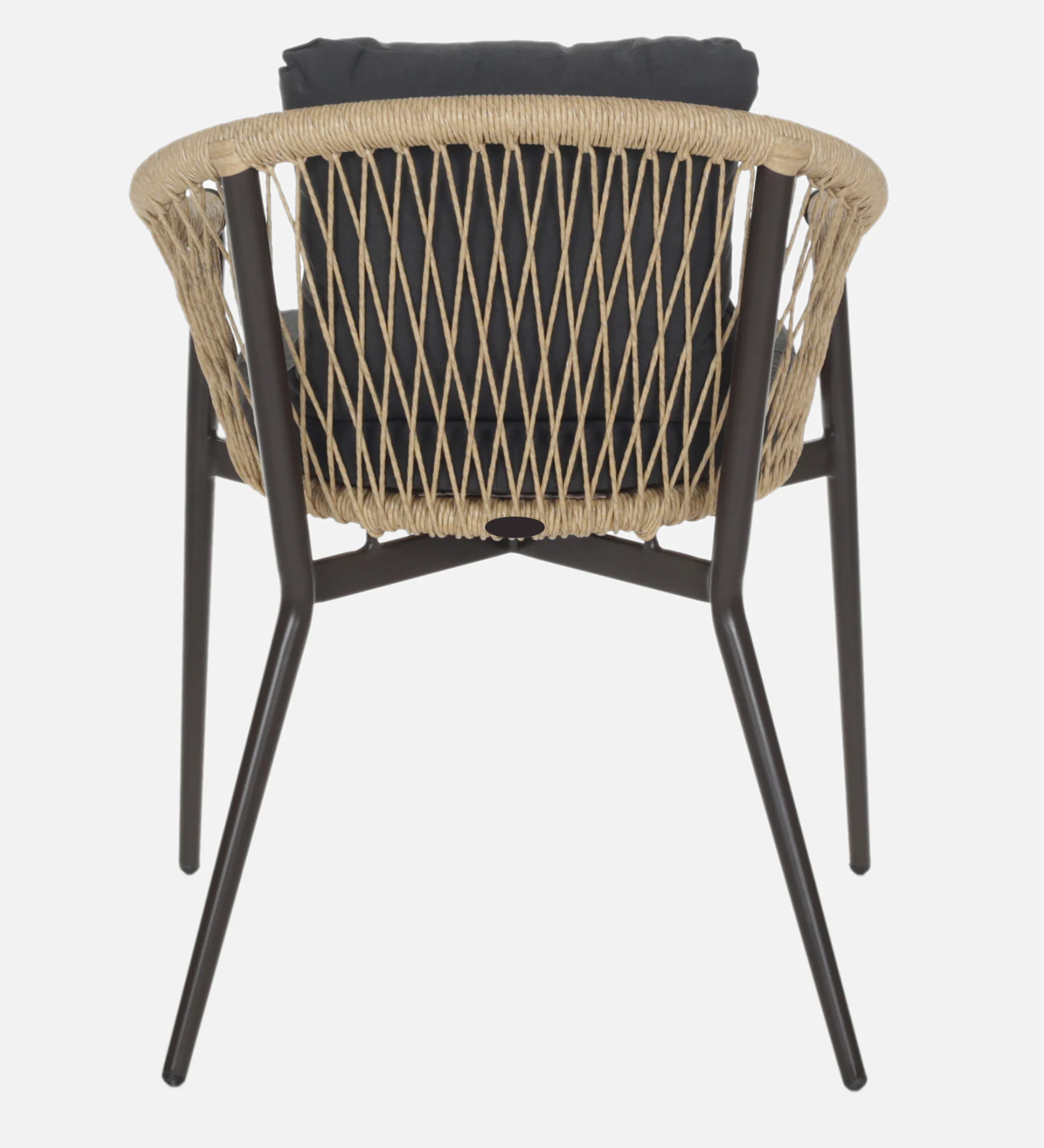 Hall Outdoor Patio Seating Set 4 Chairs and 1 Table Set (Black + Honey) Braided & Rope