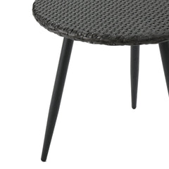 Camo Outdoor Patio Seating Set 2 Chairs and 1 Table Set (Black)