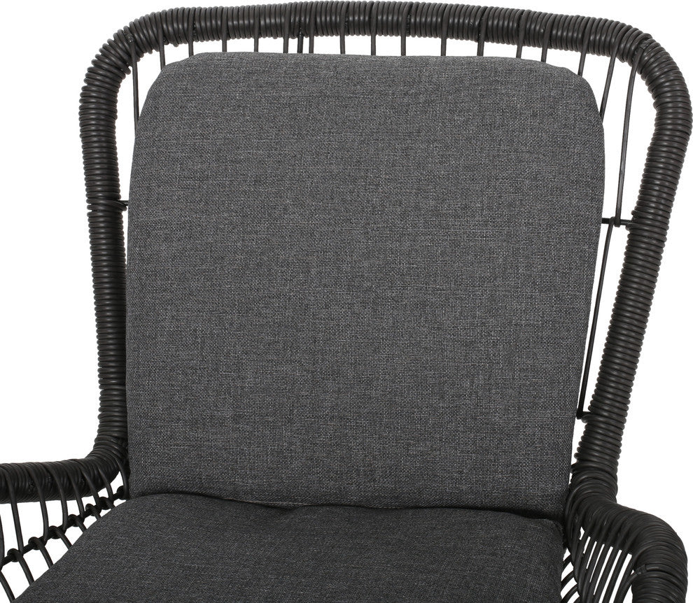 Geeks Outdoor Patio Seating Set 2 Chairs and 1 Table Set (Black)
