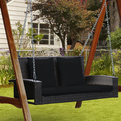 Robertina Double Seater Hanging Swing Without Stand For Balcony, Garden Swing (Dark Brown)