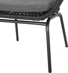 Geeks Outdoor Patio Seating Set 2 Chairs and 1 Table Set (Black)