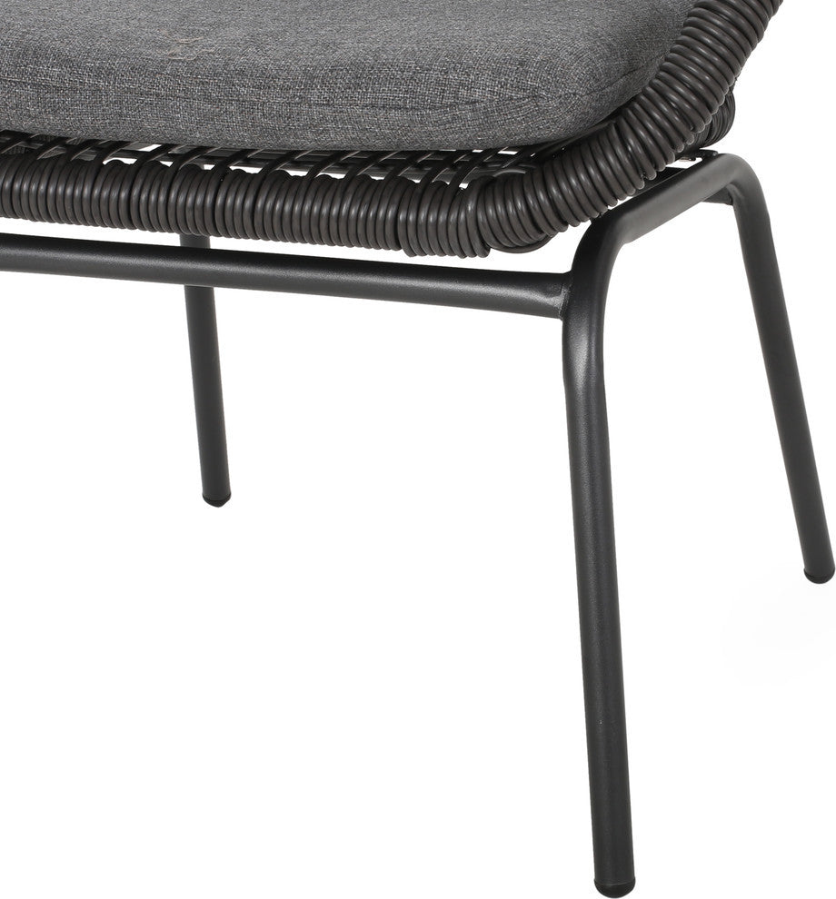 Geeks Outdoor Patio Seating Set 2 Chairs and 1 Table Set (Black)