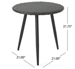 Camo Outdoor Patio Seating Set 2 Chairs and 1 Table Set (Black)