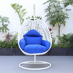 Pico Single Seater Hanging Swing With Stand For Balcony , Garden (White)
