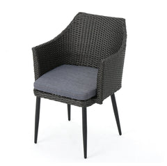 Camo Outdoor Patio Seating Set 2 Chairs and 1 Table Set (Black)