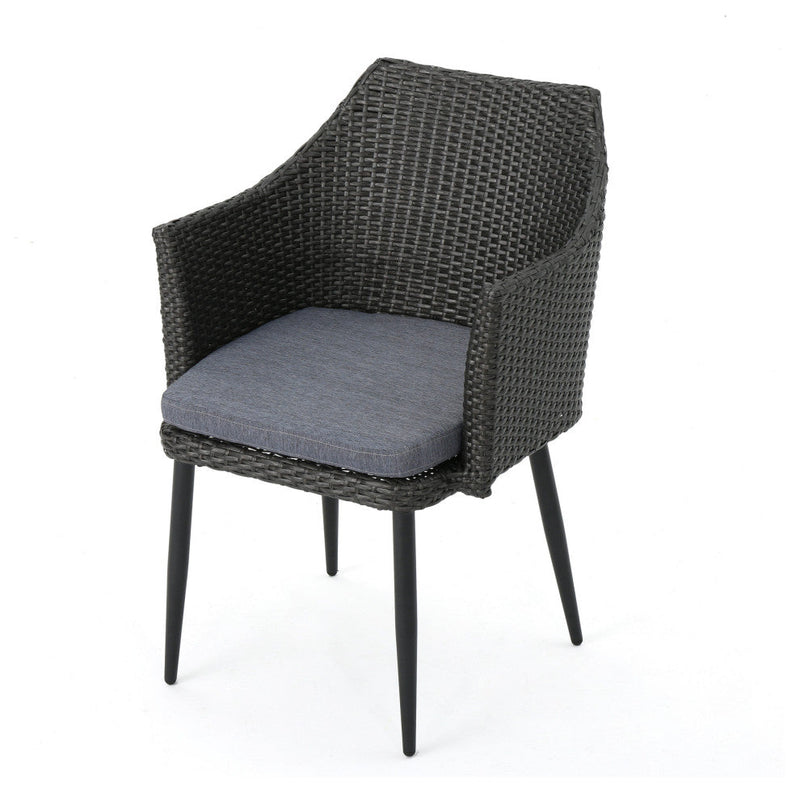 Camo Outdoor Patio Seating Set 2 Chairs and 1 Table Set (Black)