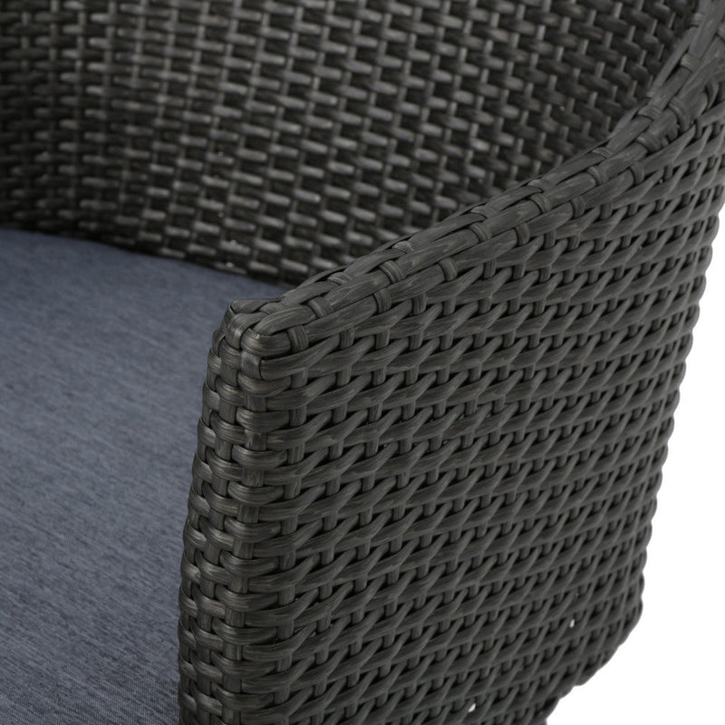 Camo Outdoor Patio Seating Set 2 Chairs and 1 Table Set (Black)