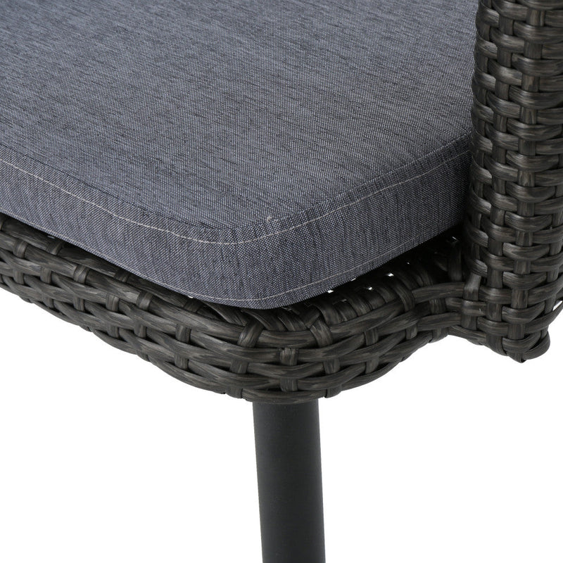 Camo Outdoor Patio Seating Set 2 Chairs and 1 Table Set (Black)