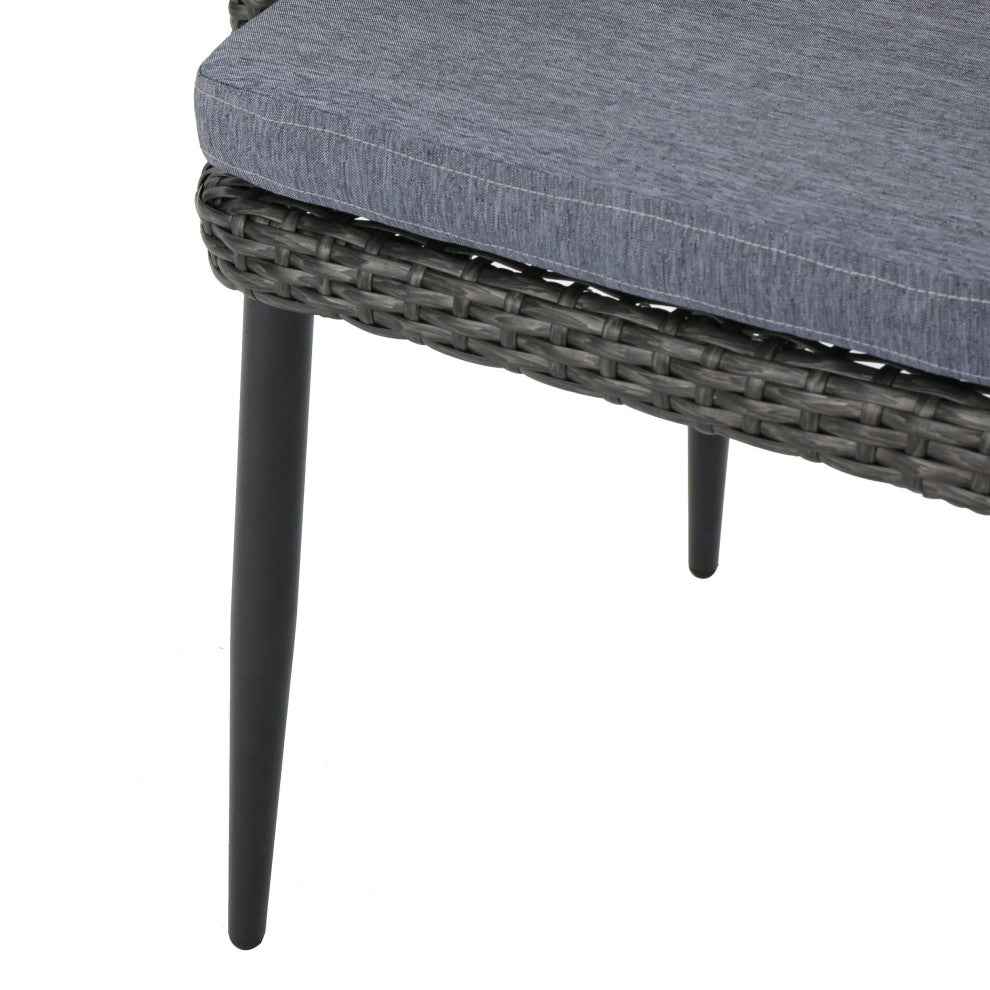 Camo Outdoor Patio Seating Set 2 Chairs and 1 Table Set (Black)