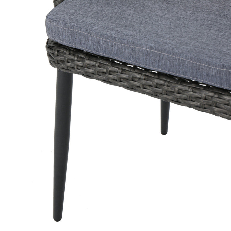 Camo Outdoor Patio Seating Set 2 Chairs and 1 Table Set (Black)