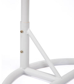 Pico Single Seater Hanging Swing With Stand For Balcony , Garden (White)