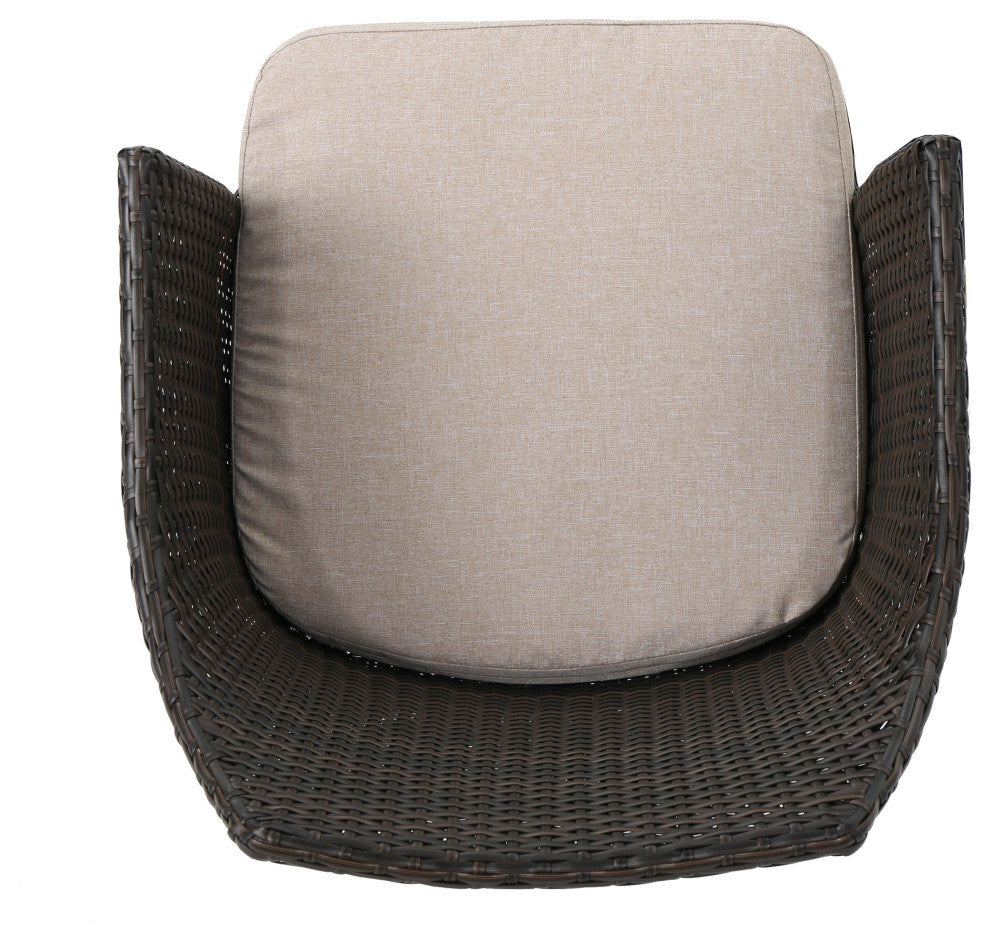 Froe Outdoor Patio Seating Set 2 Chairs and 1 Table Set (Brown)