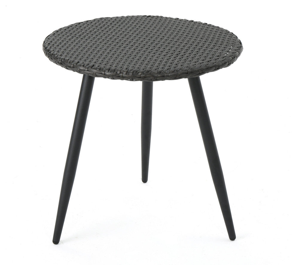 Camo Outdoor Patio Seating Set 2 Chairs and 1 Table Set (Black)