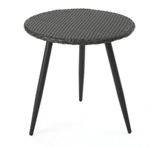 Camo Outdoor Patio Seating Set 2 Chairs and 1 Table Set (Black)