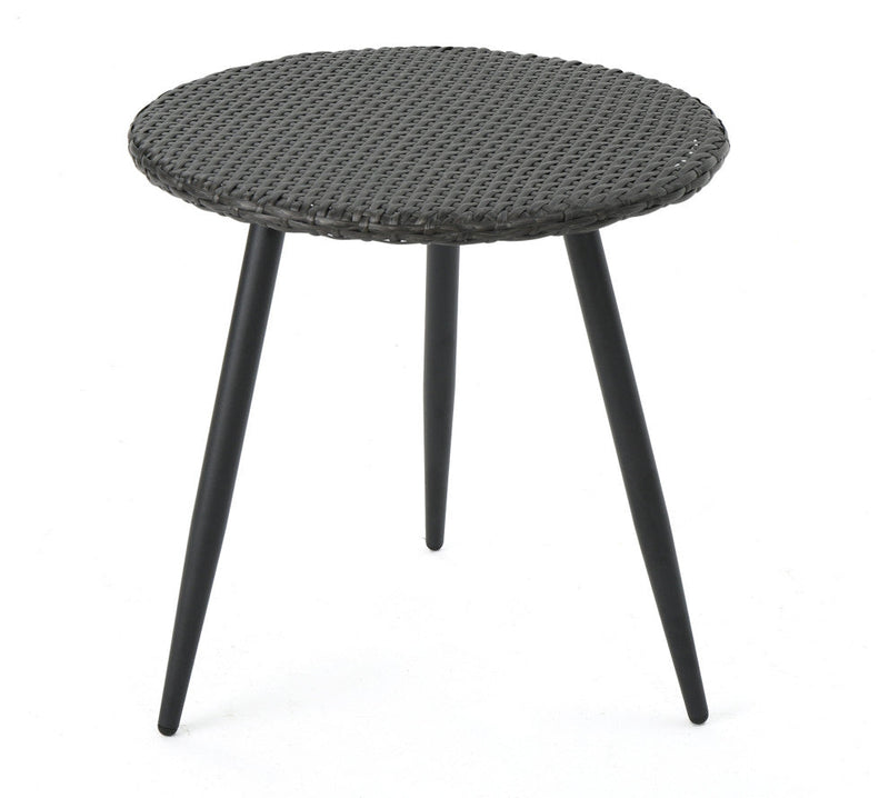 Camo Outdoor Patio Seating Set 2 Chairs and 1 Table Set (Black)