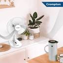 Crompton HS Torpedo with 2 Year Warranty Energy Saving 400 mm Table Fan (KD White | Pack of 1)