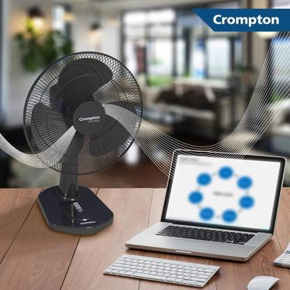 Crompton HS Torpedo with 2 Year Warranty 400 mm Table Fan (Black | Pack of 1)