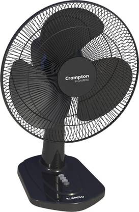 Crompton HS Torpedo with 2 Year Warranty 400 mm Table Fan (Black | Pack of 1)