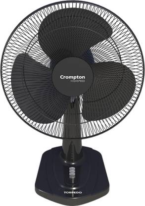 Crompton HS Torpedo with 2 Year Warranty 400 mm Table Fan (Black | Pack of 1)