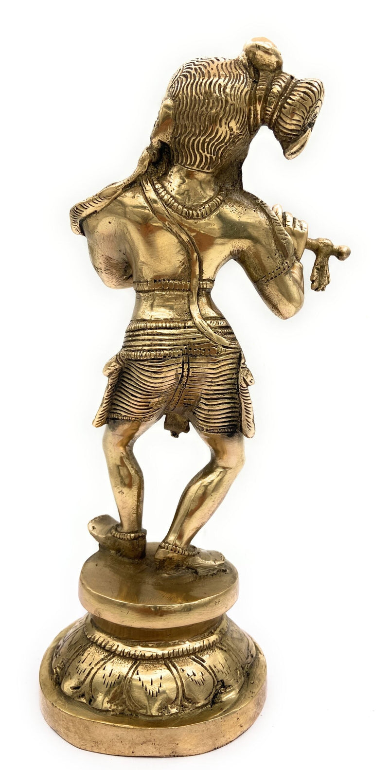 Brass Krishna Idol | Gopal Murti | Balakrishna Vigraham | Radha Krishna Statue | Kanhaiya Murti for Pooja, Temple & Home Decor,Gold, 11 Inch, 1 Piece