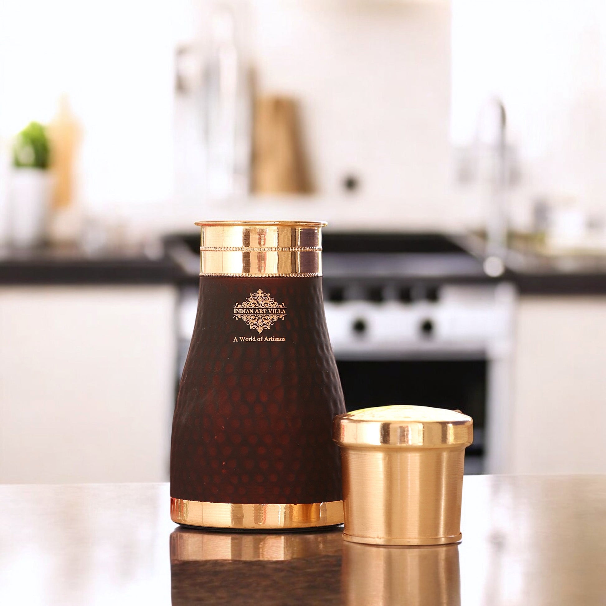 Personalized Copper Silk Finish Bedroom Water Bottle 950 ML