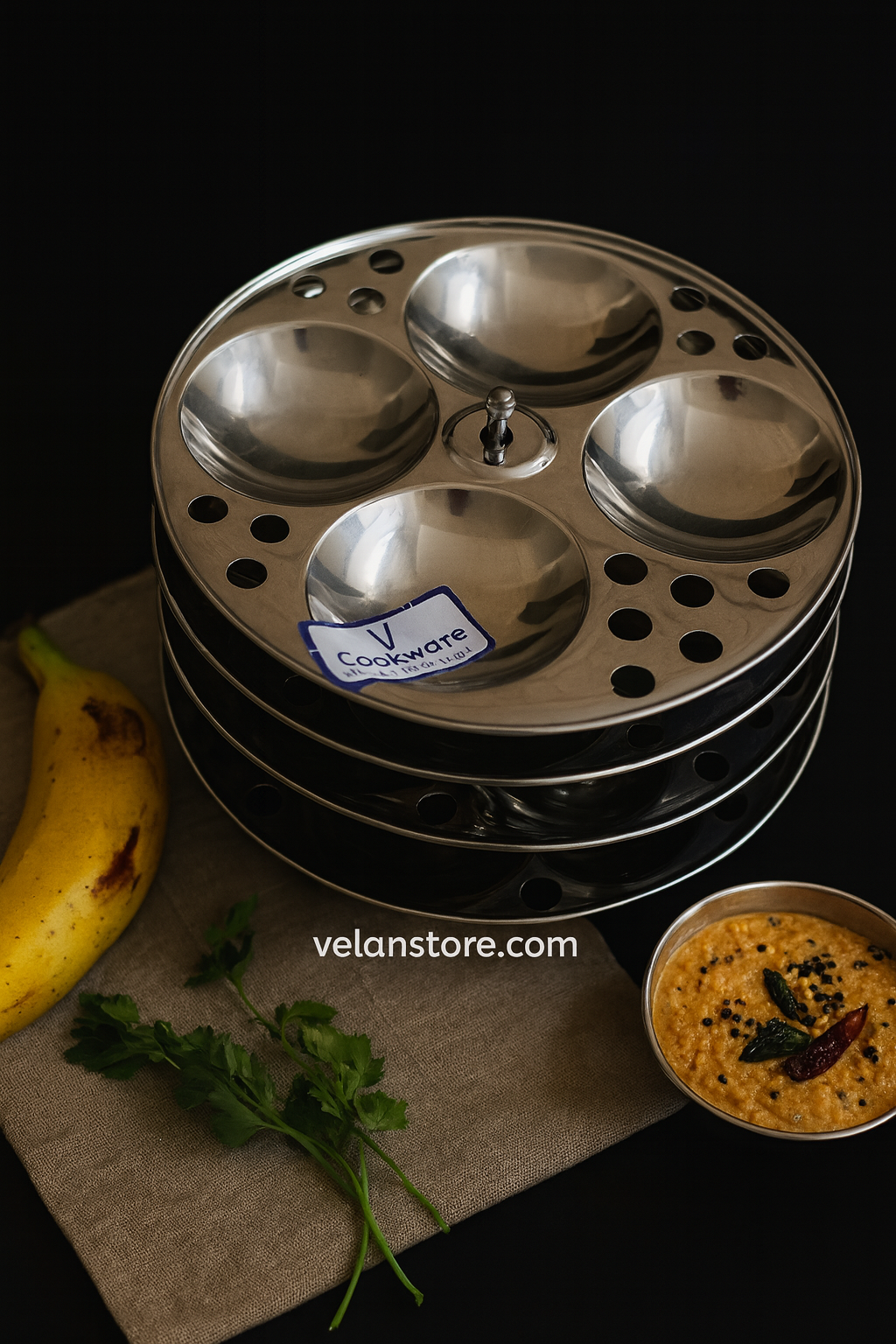 உண்மையான தென்னிந்திய சமையலுக்கு Vcookware இட்லி தட்டு ஸ்டாண்ட்