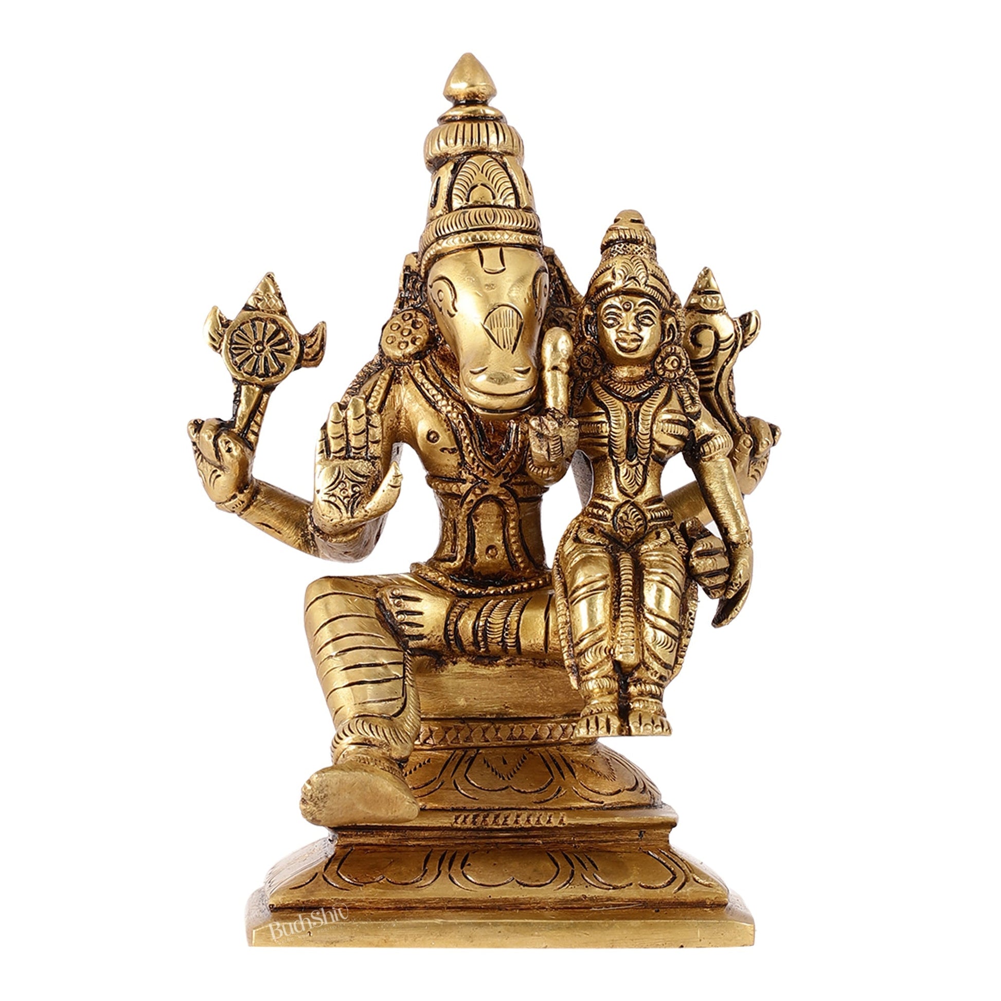 Brass Hayagriva Lakshmi Statue | 6 inch Height