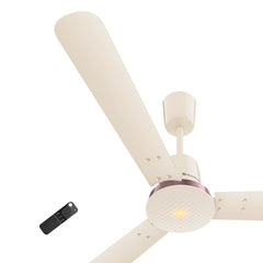 atomberg Ikano Stylique 1200mm BLDC Ceiling Fan with Remote | BEE 5-Star | Advance Air+ Technology | 235 CMM Air Delivery | Low Noise | 3 Year Warranty (Seasand Ivory)