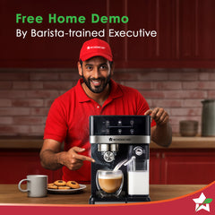 Wonderchef Regalia Automatic 20 Bar Coffee Maker with Auto Frother | Espresso, Cappuccino, Latte, Mocha | Built-in Milk 