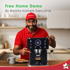 Wonderchef Rinaldi Espresso 20 bar Coffee Maker with Temperature Gauge | Espresso, Cappuccino, Latte, Mocha, Cold Coffee