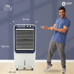 Knight Desert Air Cooler with Honeycomb pads, Ice Chamber & Dust Filter