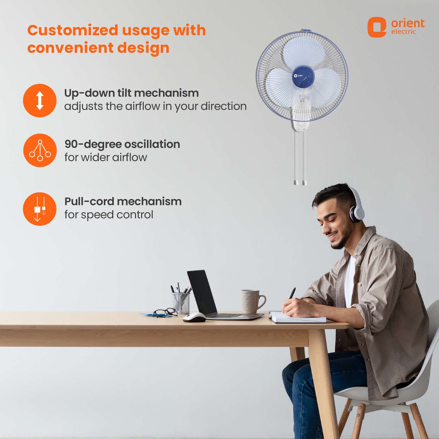 Wall 44 with CTX Technology Silent Wall Fan