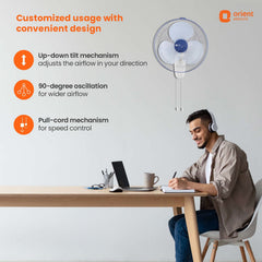 Wall 44 with CTX Technology Silent Wall Fan