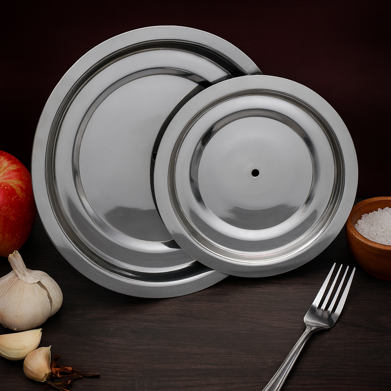Vcookware Stainless Steel Tope Cover Lid with Knob – Durable & Mirror Finish-1
