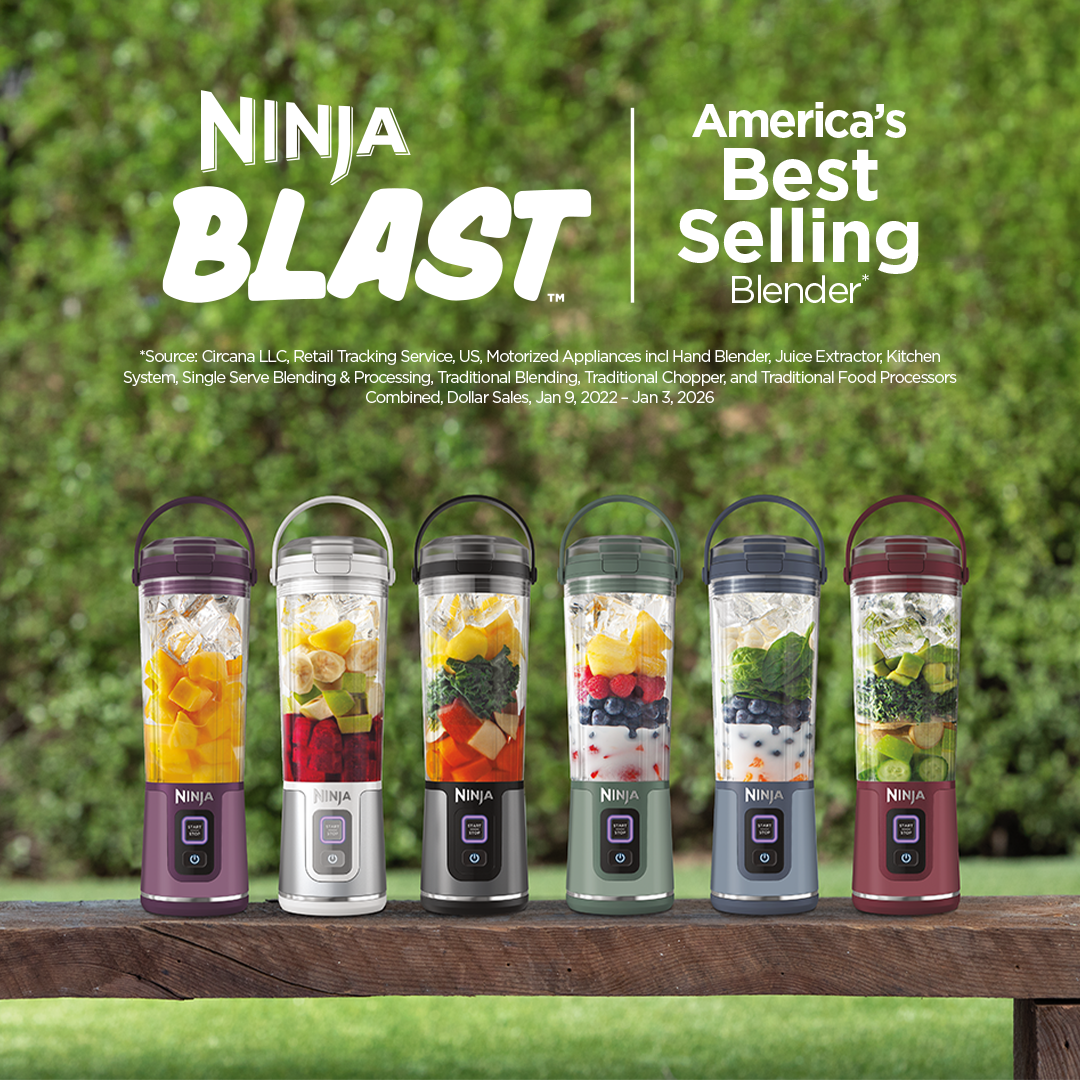 Ninja Blast Portable Cordless Blender (BC151IN) | 530ml, USB-C Rechargeable | Leak-Proof Lid
