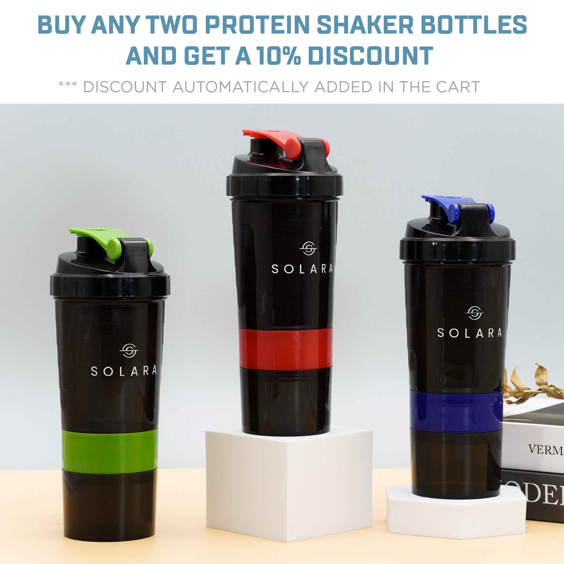 Protein Shaker Bottle with Spring Coil- 650 ML