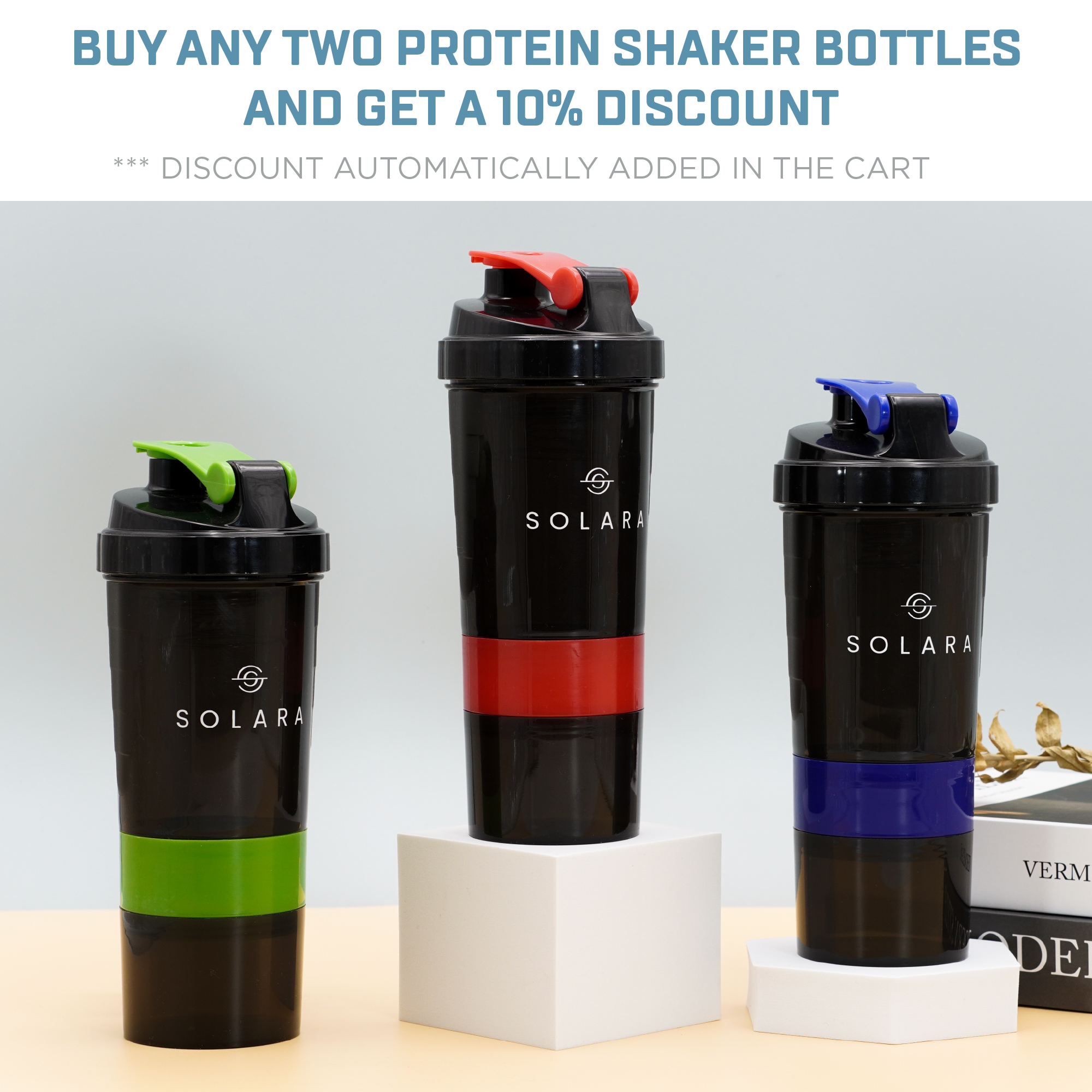 Protein Shaker Bottle with Spring Coil- 650 ML