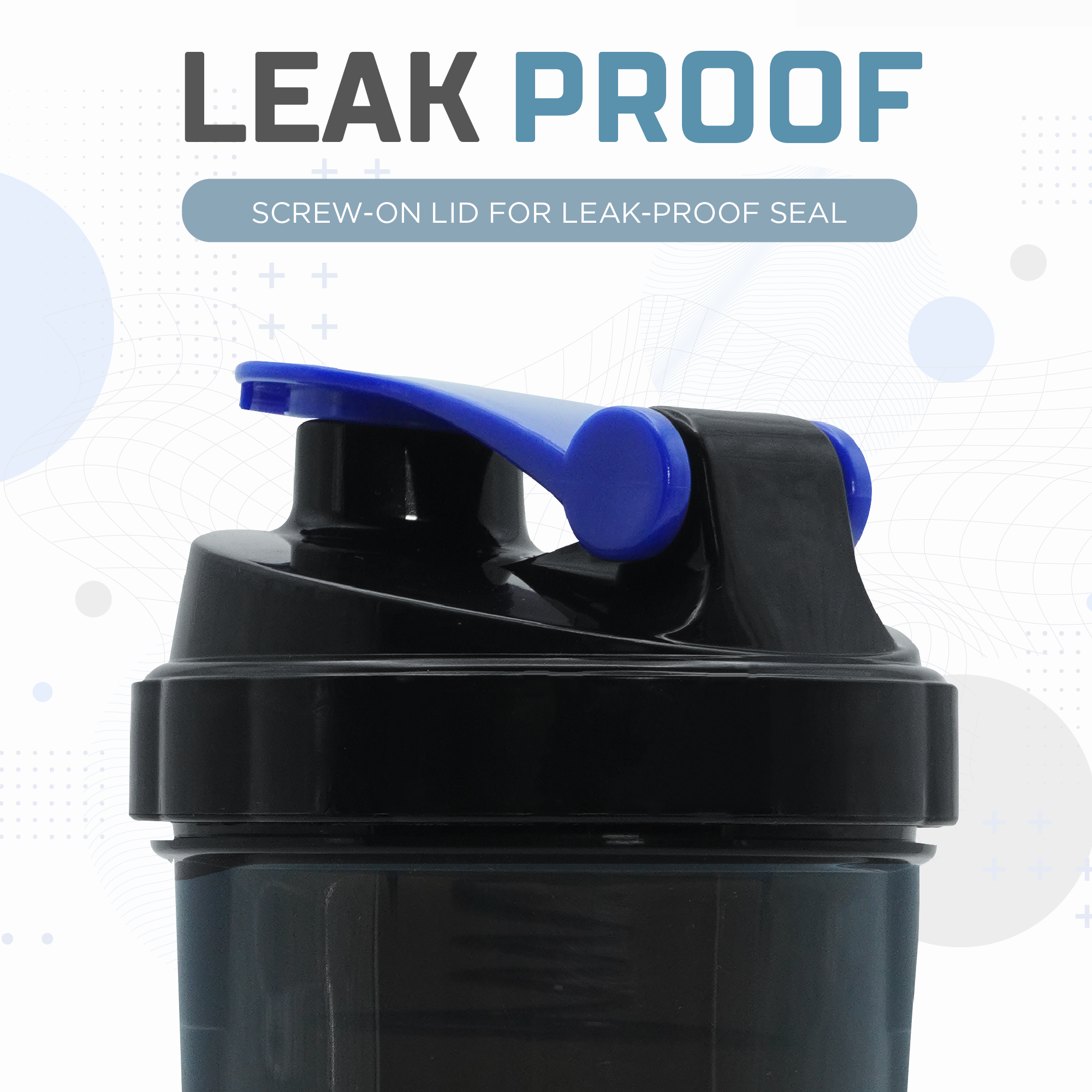 Protein Shaker Bottle with Spring Coil- 650 ML