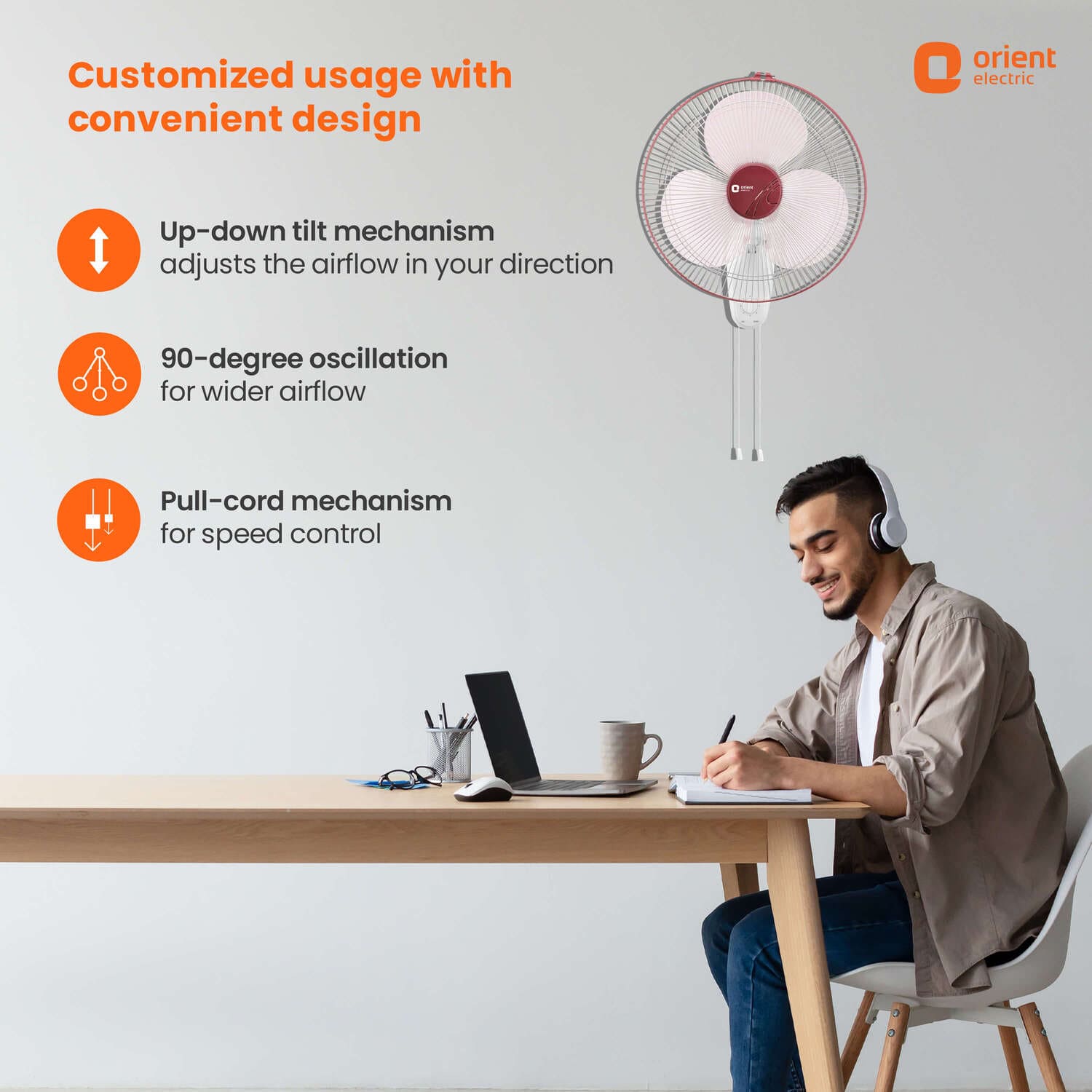Wall 44 with CTX Technology Silent Wall Fan