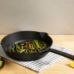 Meyer Pre-Seasoned Cast iron Frypan/Skillet single handle, 22cm
