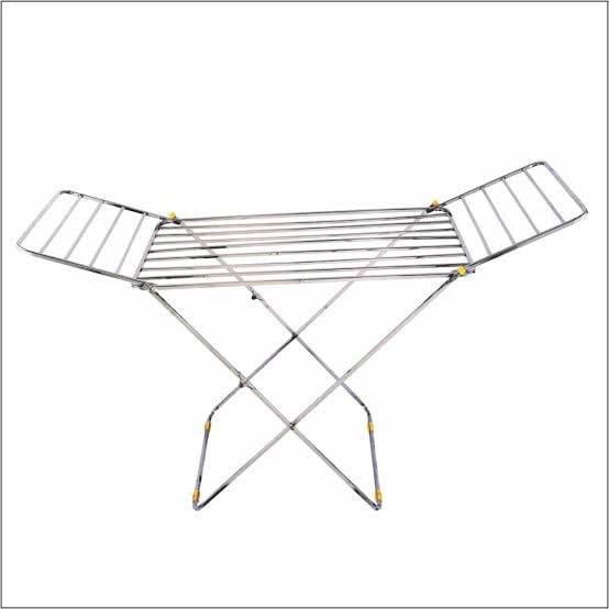 Priya Heavy Duty Rust-Free Stainless Steel Foldable Storage Cloth Drying Stand/Laundry Racks with for Indoor/Outdoor/Balcony(L- 68 inch * W-22 inch * H-36 inch)-1
