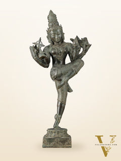 Indonesian Bronze Dancing Parvati Statue | Lost Wax Sculpture | 24"